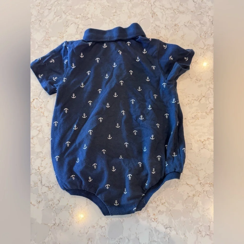 Old navy - Navy Blue Baby Onesie with Anchor Print